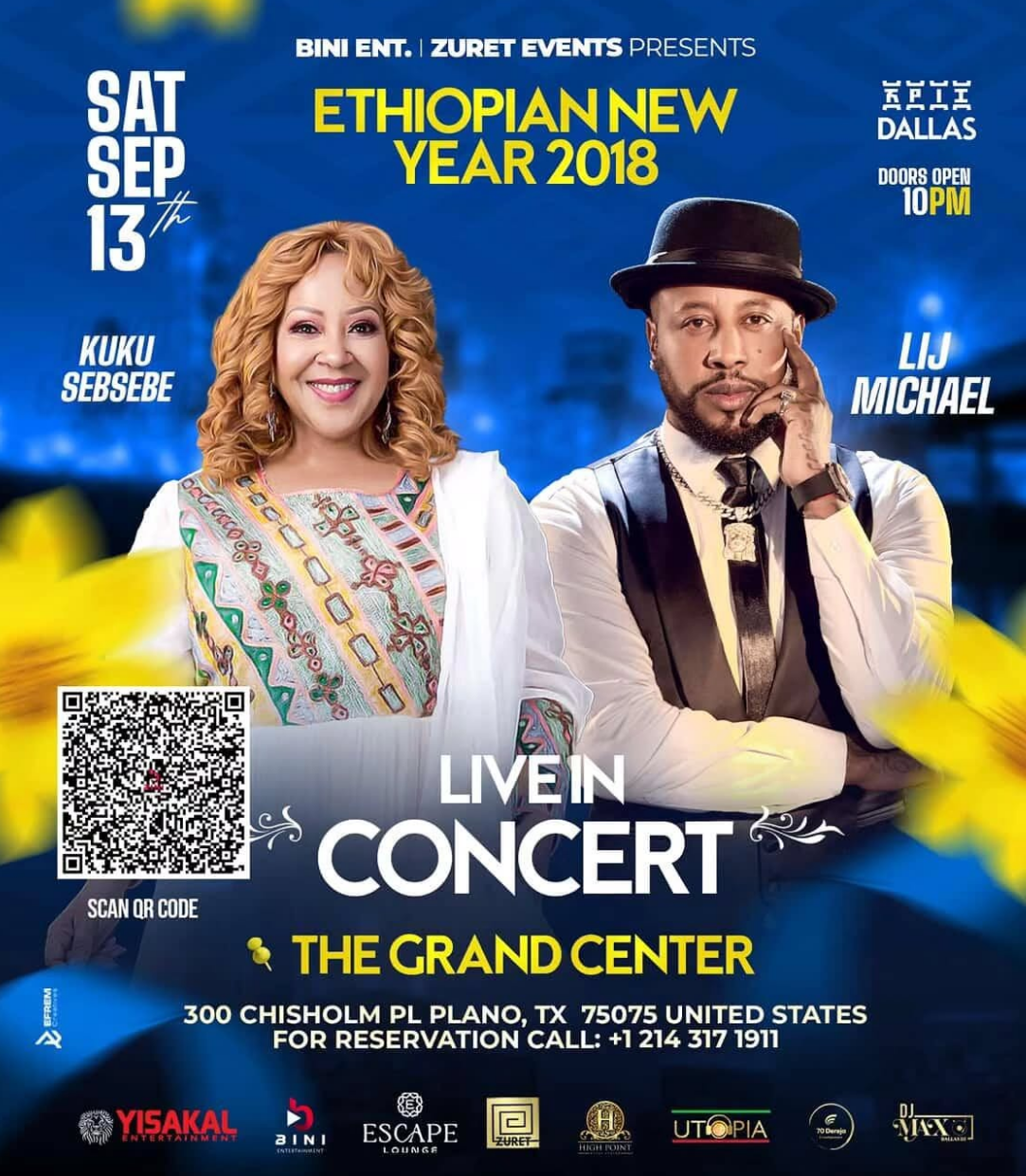 Banner for Ethiopian New Year 2018 Live in Concert
